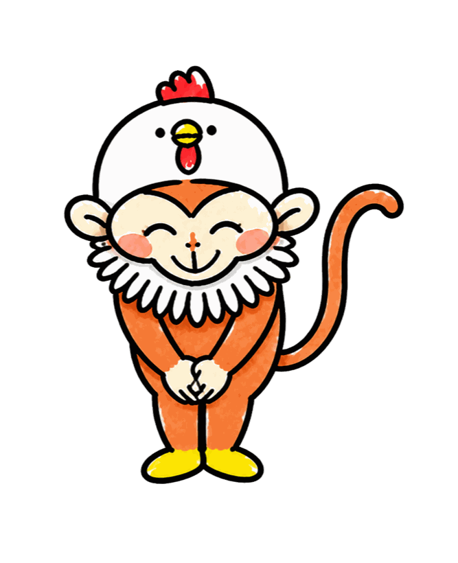 おじぎでお迎えする一のキャラクター