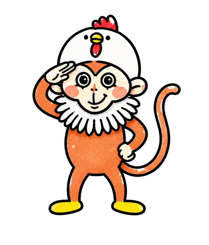敬礼してお迎えする一のキャラクター