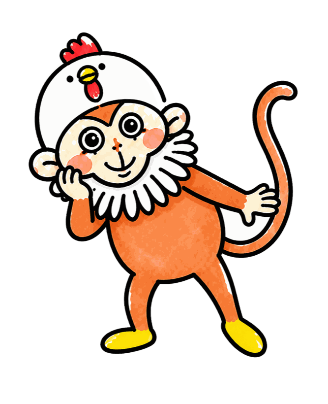 そっと覗きこむ一のキャラクター