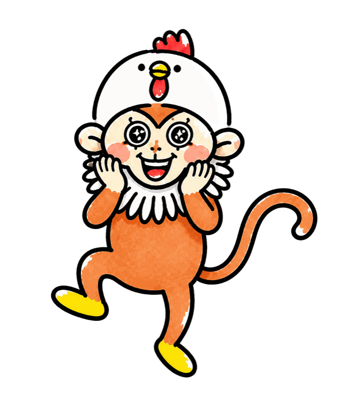 頬に手をあてて喜ぶ一のキャラクター